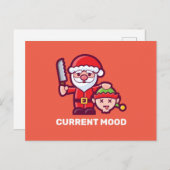 Aktuelle Stimmung - Santa und Elf Postkarte (Vorne/Hinten)