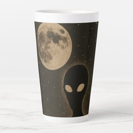 Aktuelle Tasse Retro-Alien-Begegnung (Vorderseite)