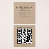 Aktuelle Website-Karte für den QR-Code für Hochzei (Vorne & Hinten)