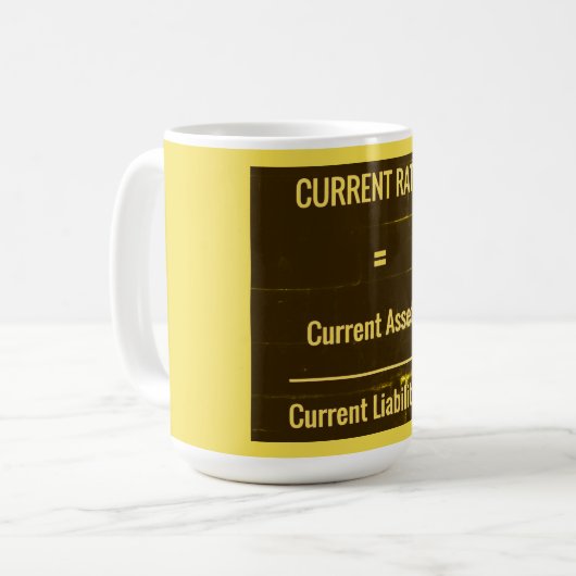 "Aktueller Anteil" Kaffeetasse (Vorderseite Links)