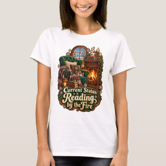 Aktueller Status: Lesen am Feuer Winter T-Shirt