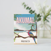 Akumal Mexico Beach Reiseauftritt Postkarte (Stehend Vorderseite)