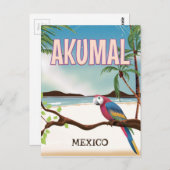 Akumal Mexico Beach Reiseauftritt Postkarte (Vorne/Hinten)