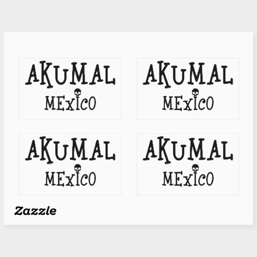 Akumal Mexico Design - Rectangle Stickers (Blatt)