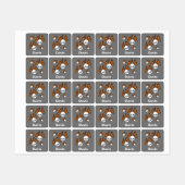 Akumal Mexico Design - Small Square Closing Label Etiketten (Blatt)