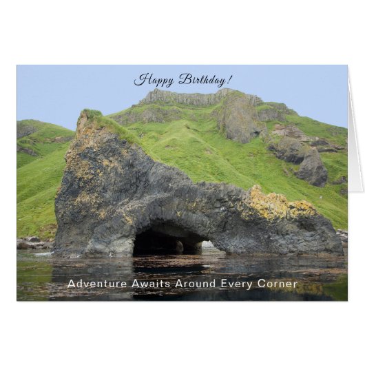 Akun Island Basalt Sea Cave Card (Vorderseite (Horizontal))