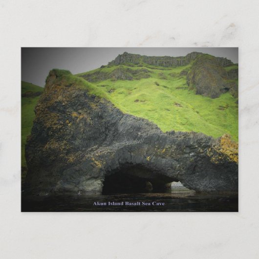 Akun Island Basalt Sea Höhle Postkarte (Vorderseite)