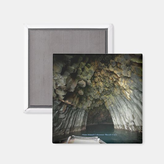 Akun Island Columnar Basalt Höhle Magnet (Vorderseite/Rückseite)