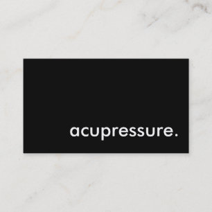 Akupressur. Visitenkarte