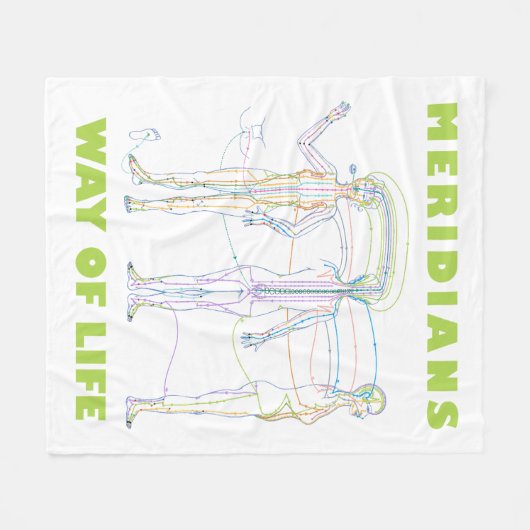 Akupuncture Way of Life Fleecedecke (Vorderseite (Horizontal))