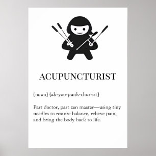 Akupunkteur Wandkunst Geschenk   Nadel Akupunktur  Poster