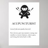 Akupunkteur Wandkunst Geschenk | Nadel Akupunktur Poster (Vorne)