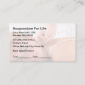 Akupunktion Ernennung Budget Business Cards Visitenkarte (Vorderseite)