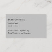 Akupunktur chinesische Medizin Visitenkarte (Rückseite)