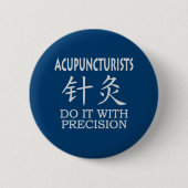 Akupunktur Chinesisches Symbol Button (Vorderseite)
