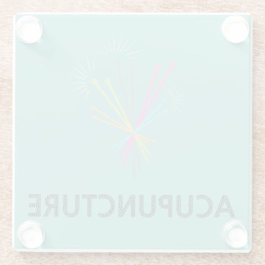 Akupunktur Glasuntersetzer (Rückseite)