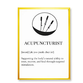 Akupunktur-Heilwandkunst für Klinik-Wanddiagramm Poster