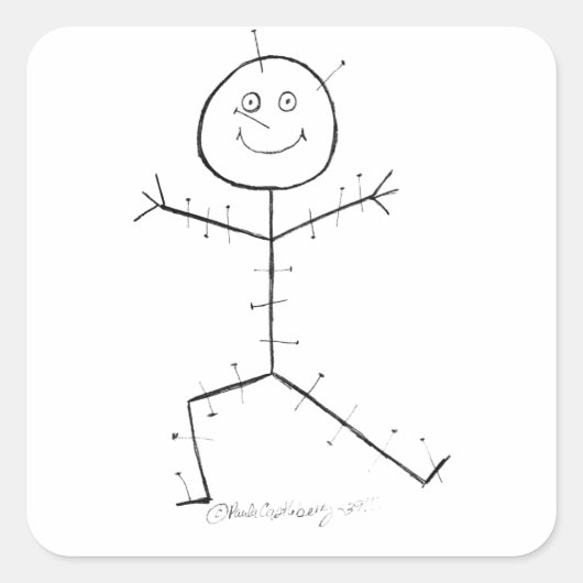 Akupunktur klebrig quadratischer aufkleber (Vorderseite)