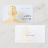 Akupunktur Kopf und Schulter Rückansicht Visitenkarte (Vorne/Hinten)