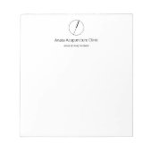 Akupunktur-Logo-Visitenkarte Notizblock (Vorderseite)