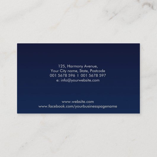 Akupunktur Lotus - Mutter der Perle Visitenkarte (Rückseite)