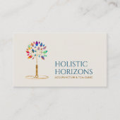 Akupunktur Nadelbaum - farbenfrohe Blätter Visitenkarte (Vorderseite)