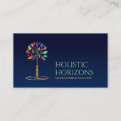 Akupunktur Nadelbaum - farbenfrohe Blätter Visitenkarte (Vorderseite)