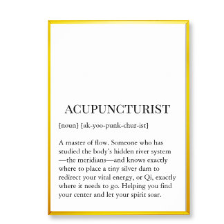Akupunktur-Qi-Fluss-Wandkarte - Akupunkteur Wand Poster