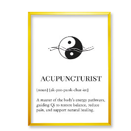 Akupunktur-Qi-Fluss-Wandkunst für Klinikbüro  Poster