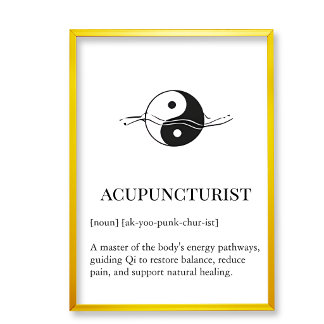 Akupunktur-Qi-Fluss-Wandkunst für Klinikbüro Poster
