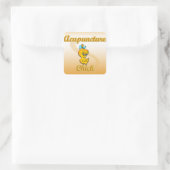 Akupunktur Quadratischer Aufkleber (Tasche)