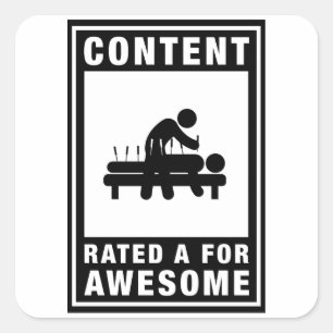 Akupunktur Quadratischer Aufkleber