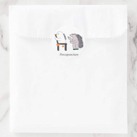 Akupunktur Runder Aufkleber (Tasche)