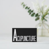 Akupunktur Schwarz-Weiß-Visitenkarte Visitenkarte (Stehend Vorderseite)