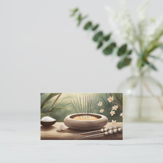 Akupunktur Visitenkarte (Stehend Vorderseite)