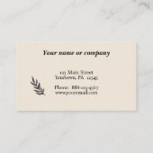 Akupunktur Visitenkarte (Rückseite)