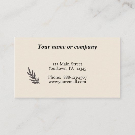 Akupunktur Visitenkarte (Rückseite)