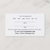 Akupunktur-Visitenkarte Terminkarte (Rückseite)