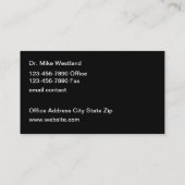 Akupunkturdienste Moderne, zweiseitige Visitenkart Visitenkarte (Rückseite)