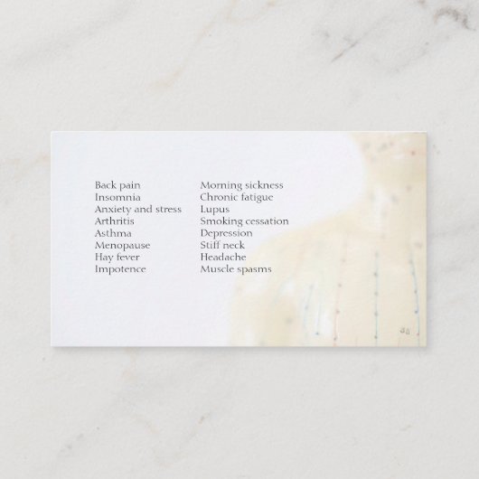 Akupunkturkasten Visitenkarte (Rückseite)