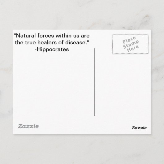 Akupunkturkleber Postkarte (Rückseite)