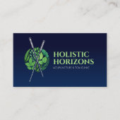 Akupunkturneedeln, Kräuter und Blätter Visitenkarte (Vorderseite)