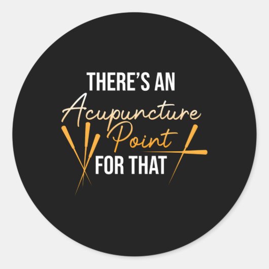 Akupunkturpunkt für T Akupunkturistenneedeln Runder Aufkleber (Vorderseite)