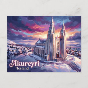 Akureyrarkirkja Island Postkarte