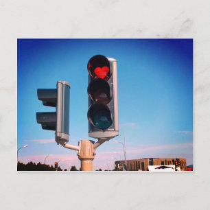 Akureyri Herz Stopp Light Postkarte