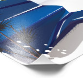 Akureyri Island Reiseplakat Fotodruck (Ecke)