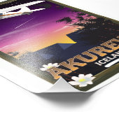 Akureyri Island Reiseplakat Fotodruck (Ecke)