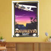 Akureyri Island Reiseplakat Leinwanddruck (Insitu (Wohnzimmer))