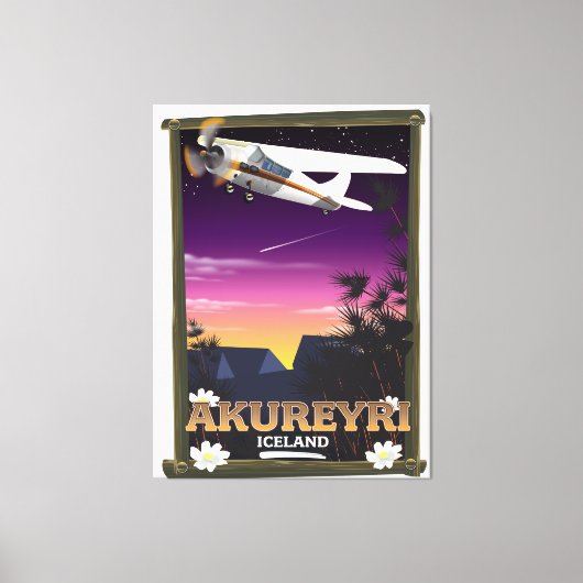Akureyri Island Reiseplakat Leinwanddruck (Vorderseite)