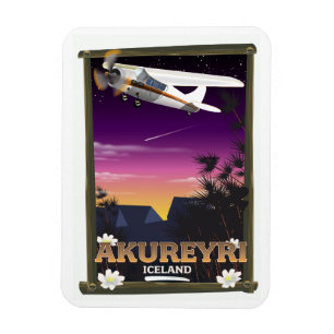 Akureyri Island Reiseplakat Magnet